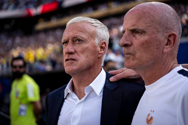 FOOTBALL : France vs Sweden - Coupe du Monde de la FIFA 2026. New York New Jersey Stadium, East Rutherford, New Jersey, Etats-Unis. 30 06 2026. Didier Deschamps, Coach France Team et Guy StÃ phan  Copyright: xx
