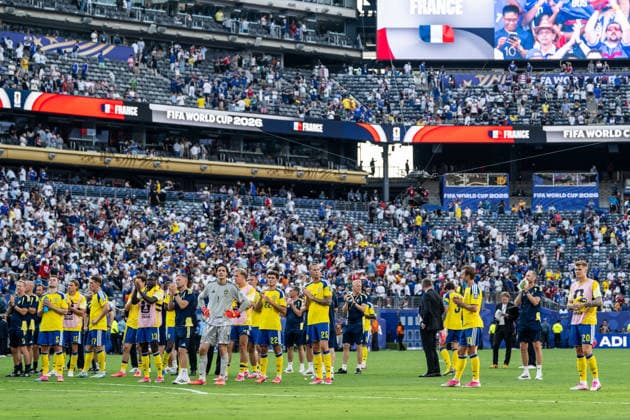 260630 Players of Sweden look dejected after the FIFA World Cup, WM, Weltmeisterschaft, Fussball 2026 round of 32 football match between France and Sweden on June 30, 2026 in New Jersey. Photo: Petter Arvidson BILDBYRAN kod PA PA1270 fotboll football soccer fotball vm fotbolls-vm fotball-vm fotbolls-vm 2026 fifa world cup 2026 sverige sweden sverige a bbeng frankrike france round of 32 16-delsfinal depp *** 260630 Swedish players look dejected after the 2026 FIFA World Cup Round of 32 soccer match between France and Sweden on June 30, 2026 in New Jersey. Photo by Petter Arvidson, BILDBYRAN, code PA PA1270. soccer, football, World Cup, 2026 FIFA World Cup, Sweden, Sweden national team, Francekrike france round of 32 16th-final depp  Copyright: PETTERxARVIDSON BB260630PA253