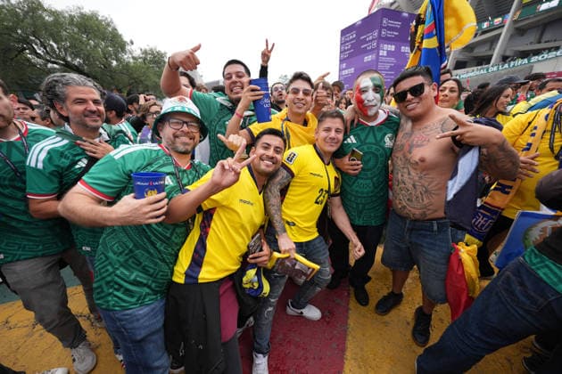 Mexico v Ecuador Round of 32 - FIFA World Cup, WM, Weltmeisterschaft, Fussball 2026 Supporters of the Mexican national team, Nationalteam and the Ecuadorian national team attend the FIFA Word Cup 2026 round of 32 match between Mexico and Ecuador at Mexico City Stadium. on June 30, 2026 in Mexico City, Mexico. (Photo by Ian Robles Eyepix Group) Copyright: xIanxRobles xEyepixxGroupx EL_30062026_189652JPEG