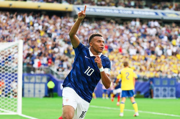 June 30, 2026, East Rutherford, Nj, United States of America: Kylian Mbappe player of France celebrates his goal during the FIFA World Cup, WM, Weltmeisterschaft, Fussball 2026 Round of 32 match between France and Sweden at New York New Jersey Stadium, in East Rutherford, United States, on Tuesday, June 30, 2026. FIFA World Cup 2026 - Round Of 32 - France V Sweden  - ZUMAv122 20260630_aap_v122_067 Copyright: xWilliamxVolcovx