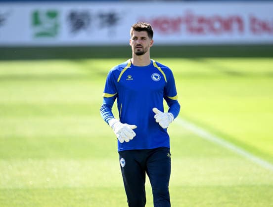 FIFA World Cup, WM, Weltmeisterschaft, Fussball 2026: Training session of Bosnia and Herzegovina in San Jose, California SAN JOSE, CALIFORNIA - JUNE 30: Goalkeeper Nikola Vasilj of team Bosnia Herzegovina attends a training session at PayPal Park in San Jose on June 30, 2026 ahead of the 2026 FIFA World Cup Round 32 match between USA vs Bosnia and Herzegovina at the San Francisco Stadium (Levi s Stadium) in Santa Clara, California, United States. Tayfun Coskun Anadolu California United States. Editorial use only. Please get in touch for any other usage.  Copyright: x2026xAnadoluxTayfunxCoskunx