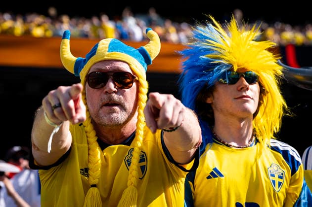 FOOTBALL : France vs Sweden - Coupe du Monde de la FIFA 2026. New York New Jersey Stadium, East Rutherford, New Jersey, Etats-Unis. 30 06 2026. Ambiance avec les supporters de l Ã quipe de Sweden  Copyright: xx