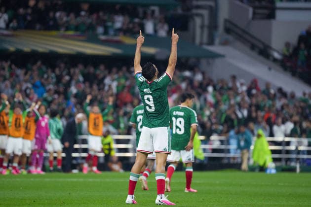 Mexico v Ecuador - FIFA World Cup, WM, Weltmeisterschaft, Fussball 2026 - Round of 32 MEXICO CITY, MEXICO - JUNE 30: Raul Jimenez (9) of Mexico celebrates after scoring a goal during the 2026 FIFA World Cup Round of 32 match between Mexico and Ecuador at Mexico Stadium (Estadio Azteca) in Mexico City, Mexico on June 30, 2026. Juancho Torres Anadolu Mexico City Mexico. Editorial use only. Please get in touch for any other usage.  Copyright: x2026xAnadoluxJuanchoxTorresx