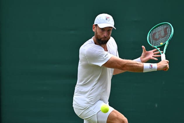 2026 Wimbledon - Quentin Halys Quentin Halys (FRA) during his first round match at the 2025 Wimbledon Tennis Championships at the AELTC in London, GREAT BRITAIN, on JuNE 30, 2026. Photo by Corinne Dubreuil ABACAPRESS.COM London  Copyright: xDubreuilxCorinne ABACAx