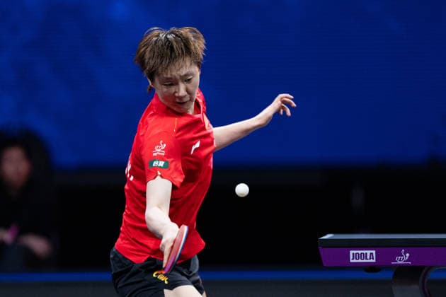 LOS ANGELES, CALIFORNIA - JUNE 30: Wang Manyu of China competes in the Women s Singles Round of 32 match against Hitomi Sato of Japan on day 5 of United States Smash 2026 at Ontario Convention Center on June 30, 2026 in Los Angeles, California.  Copyright: xVCGx 111651578025