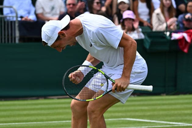 2026 Wimbledon - Valentin Royer Valentin Royer (FRA) during his first round match at the 2025 Wimbledon Tennis Championships at the AELTC in London, GREAT BRITAIN, on JuNE 30, 2026. Photo by Corinne Dubreuil ABACAPRESS.COM London  Copyright: xDubreuilxCorinne ABACAx