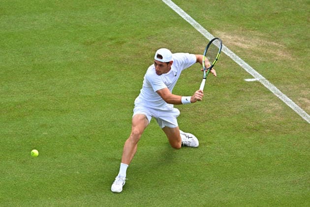 2026 Wimbledon - Valentin Royer Valentin Royer (FRA) during his first round match at the 2025 Wimbledon Tennis Championships at the AELTC in London, GREAT BRITAIN, on JuNE 30, 2026. Photo by Corinne Dubreuil ABACAPRESS.COM London  Copyright: xDubreuilxCorinne ABACAx