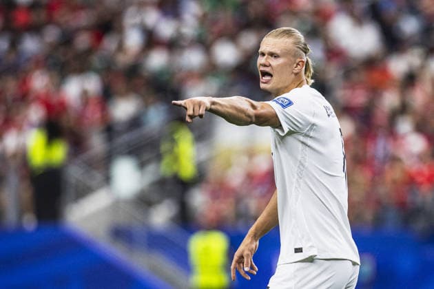Erling Haaland of Norway gestures during the FIFA World Cup, WM, Weltmeisterschaft, Fussball 2026 Round of 32 match between Ivory Coast and Norway at Dallas Stadium on June 30th,2026 (Photo by Joao Bravo Sports Press Photo)  Copyright: xJoaoxBravo SportsxPressxPhotox Sportspressphoto_SPR181660