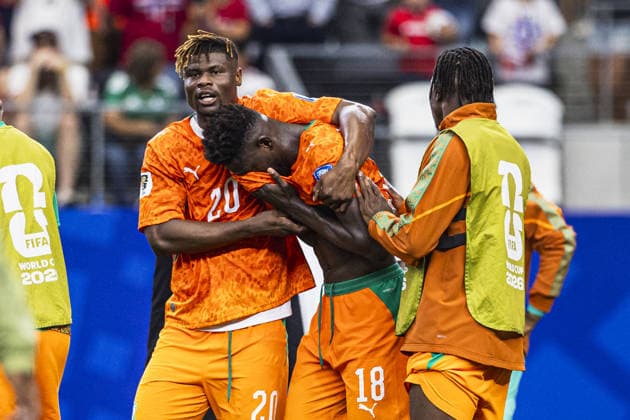 Ibrahim Sangaré of Ivory Coast reacts after loss in the world cup during the FIFA World Cup, WM, Weltmeisterschaft, Fussball 2026 Round of 32 match between Ivory Coast and Norway at Dallas Stadium on June 30th,2026 (Photo by Joao Bravo Sports Press Photo)  Copyright: xJoaoxBravo SportsxPressxPhotox Sportspressphoto_SPR181669