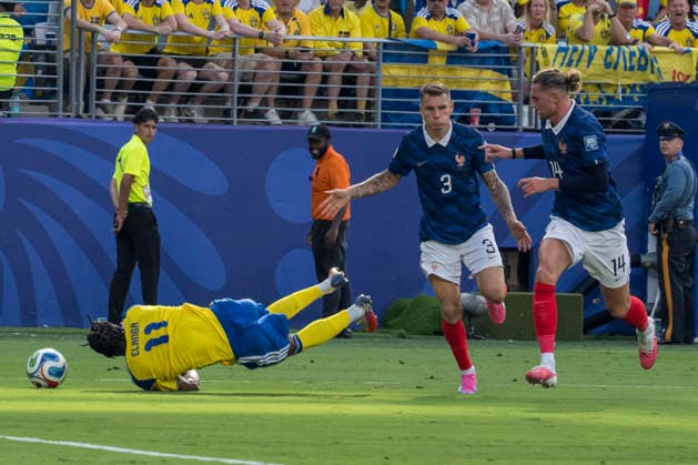 ELANGA Anthony,Digne LUCAS and RABIOT Adrien during FIFA World Cup, WM, Weltmeisterschaft, Fussball 2026 : Round of 32 France vs Sweden 30 June 2026 NEW YORK NEW JERSEY New Jersey Stadium USA By IMAGO Didier Lefa Studio Desire Ameka New York New Jersey Stadium United State of America
