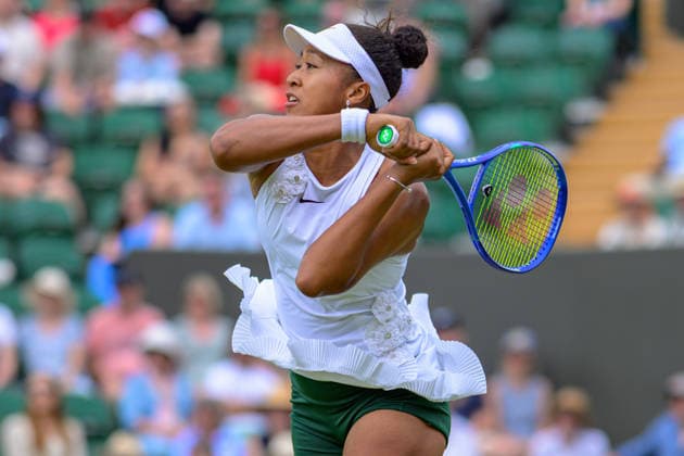 Day Three: The Championships - Wimbledon 2026 LONDON, ENGLAND JULY 01 - Naomi Osaka of Japan during Ladies Single Second Round at The Wimbledon Lawn Tennis Championship at Wimbledon on July 01, 2026 in London, England. (Photo by Keeran Marquis)  Copyright: xKeeranxMarquis Fotoarena SPPx Sportspressphoto_SPR181676