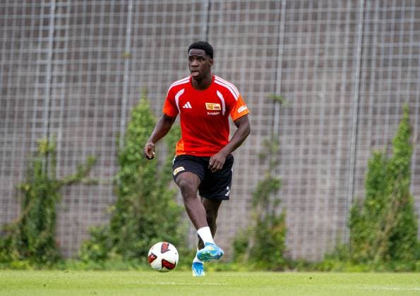 Fußball, Herren, Saison 2026 2027, 1. Bundesliga, 1. FC Union Berlin, Training auf Trainingsplatz II, Oluwaseun Ogbemudia (1. FC Union Berlin), 01.07. 2026, *** Soccer, Men s, 2026–2027 Season, Bundesliga 1, 1. FC Union Berlin, Training on Training Field II, Oluwaseun Ogbemudia (1. FC Union Berlin), July 1, 2026, Copyright: xMatthiasxKochx