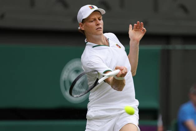 Jannik Sinner, ITA, during second round of 2026 All England Lawn Tennis Championships at Wimbledon, mens singles, London, 01 07 2026; - *** Jannik Sinner (ITA) during the second round of the 2026 All England Lawn Tennis Championships at Wimbledon, men s singles, London, July 1, 2026 