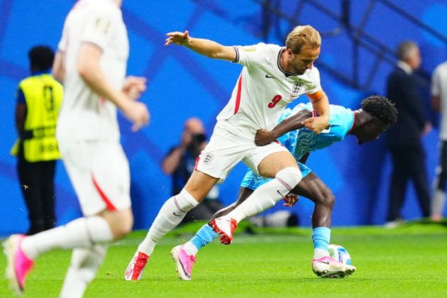 England v DR Congo - FIFA World Cup, WM, Weltmeisterschaft, Fussball 2026 - Round of 32 ATLANTA, USA - JULY 1: Harry Kane (9) of England in action during 2026 FIFA World Cup Round of 32 match between England and DR Congo at Mercedes-Benz Stadium (Atlanta Stadium) in Atlanta, Georgia, United States on July 1, 2026. Evrim Aydin Anadolu Georgia United States. Editorial use only. Please get in touch for any other usage.  Copyright: x2026xAnadoluxEvrimxAydinx