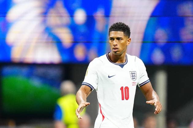 England v DR Congo - FIFA World Cup, WM, Weltmeisterschaft, Fussball 2026 - Round of 32 ATLANTA, USA - JULY 1: Jude Bellingham (10) of England in action during 2026 FIFA World Cup Round of 32 match between England and DR Congo at Mercedes-Benz Stadium (Atlanta Stadium) in Atlanta, Georgia, United States on July 1, 2026. Evrim Aydin Anadolu Georgia United States. Editorial use only. Please get in touch for any other usage.  Copyright: x2026xAnadoluxEvrimxAydinx