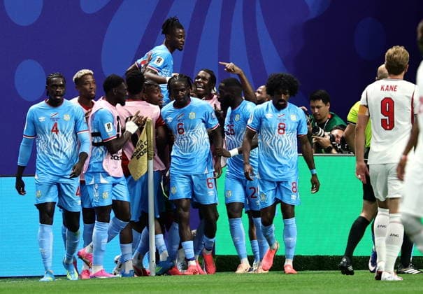 FIFA World Cup, WM, Weltmeisterschaft, Fussball 2026 - Round of 32 - England vs DR Congo Players of DR Congo celebrate after scoring the 1-0 during the FIFA World Cup 2026 Round of 32 match England against Democratic Republic of Congo, in Atlanta, USA, 01 July 2026. ATLANTA United States  Copyright: xRONALDxWITTEKx