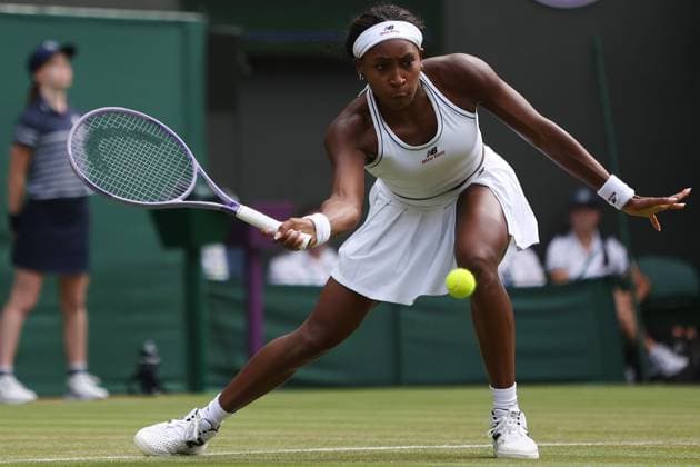 The Championships Wimbledon 2026- DAY 3- 01 07 2026 Great Britain, London, All England Lawn Tennis Club, The Championships Wimbledon 2026 - DAY 3- 01 07 2026 American player Coco Gauff USA) pictured during her second round against Argentin player Solana Sierra (ARG) in London , All England Lawn Tennis Club at The Championships Wimbledon 2026 LONDON GREAT BRITAIN  Copyright: xMélaniexJeusettex