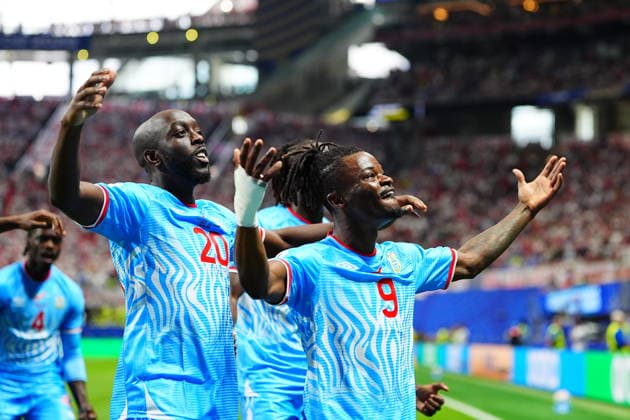 England v DR Congo - FIFA World Cup, WM, Weltmeisterschaft, Fussball 2026 - Round of 32 ATLANTA, USA - JULY 1: Brian Cipenga (9) of DR Congo celebrates after scoring a goal during 2026 FIFA World Cup Round of 32 match between England and DR Congo at Mercedes-Benz Stadium (Atlanta Stadium) in Atlanta, Georgia, United States on July 1, 2026. Evrim Aydin Anadolu Georgia United States. Editorial use only. Please get in touch for any other usage.  Copyright: x2026xAnadoluxEvrimxAydinx