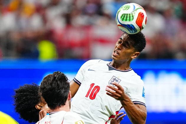 England v DR Congo - FIFA World Cup, WM, Weltmeisterschaft, Fussball 2026 - Round of 32 ATLANTA, USA - JULY 1: Jude Bellingham (10) of England in action during 2026 FIFA World Cup Round of 32 match between England and DR Congo at Mercedes-Benz Stadium (Atlanta Stadium) in Atlanta, Georgia, United States on July 1, 2026. Evrim Aydin Anadolu Georgia United States. Editorial use only. Please get in touch for any other usage.  Copyright: x2026xAnadoluxEvrimxAydinx