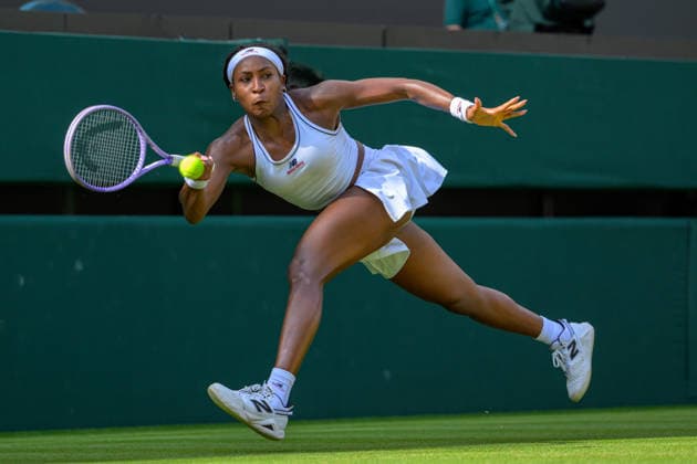 Day Three: The Championships - Wimbledon 2026 LONDON, ENGLAND JULY 01 - Coco Gauff of United States during Ladies Single Second Round at The Wimbledon Lawn Tennis Championship at Wimbledon on July 01, 2026 in London, England. (Photo by Keeran Marquis)  Copyright: xKeeranxMarquis Fotoarena SPPx Sportspressphoto_SPR181764
