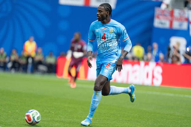 Axel Tuanzebe of Congo DR runs with the ball during a FIFA Men’s World Cup 2026 round of 32 football match between England and Congo DR at Atlanta Stadium, in Atlanta July 01th 2026 (Photo by Richard Callis SPP)  Copyright: xRichardxCallis SPPx Sportspressphoto_SPR181776