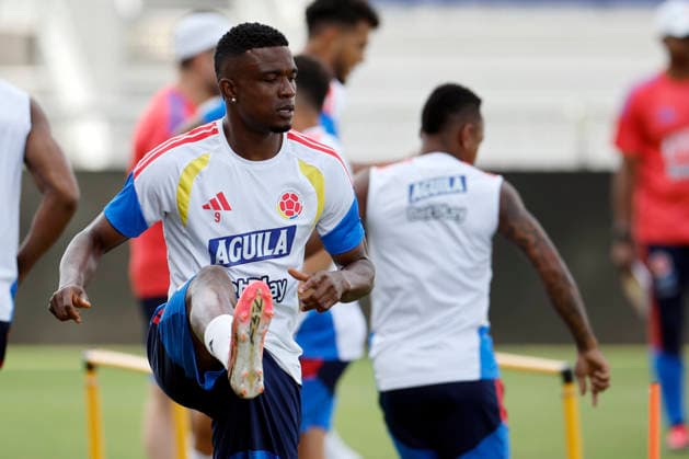 Colombia national team, Nationalteam player Jhon Cordoba during a training session at Inter Miami CF Stadium in Fort Lauderdale, Florida, US, 1 July 2026. Colombia national team training session !ACHTUNG: NUR REDAKTIONELLE NUTZUNG!  Copyright: xAlbertoxEstévezx GRAF9310 20260701-55020768320_1