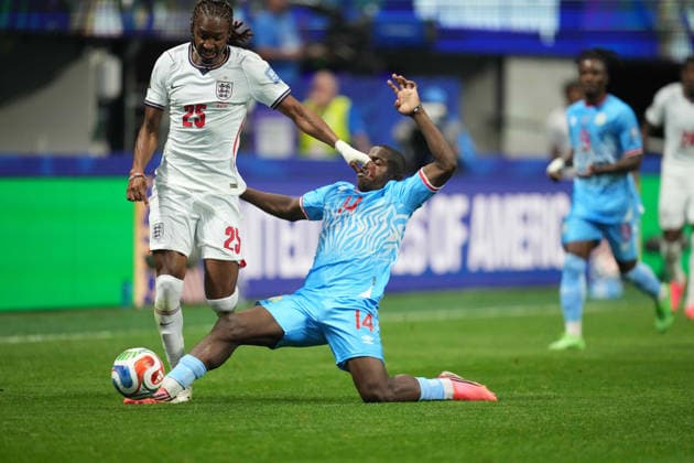 2 during England and DR Congo, Round of 32 FIFA World Cup, WM, Weltmeisterschaft, Fussball 2026, Atlanta Stadium, Atlanta, United States on July 1, 2026. Thor Wegner DeFodi Images. (Photo by DeFodi Images) - *** 2 during the match between England and the Democratic Republic of the Congo, Round of 32, 2026 FIFA World Cup, Atlanta Stadium, Atlanta, United States, on July 1, 2026. Thor Wegner, DeFodi Images. Photo by DeFodi Images