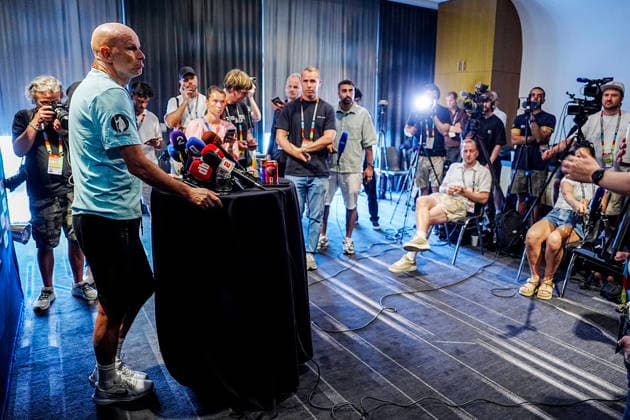 World Cup 2026: Dallas, Texas , USA 20260701. national team, Nationalteam manager Stale Solbakken meets the press at the players hotel the day after the victory against Ivory Coast in the 2026 World Cup. Photo: Terje Pedersen NTB Dallas, Texas United States EDITORIAL USE ONLY. RESTRICTED USE FOR BETTING COMPANIES Ref:_SPOgknZ0kauOiQ.jpg *** 2026 World Cup, Dallas, Texas, USA 20260701 National team manager Stale Solbakken meets the press at the players hotel the day after the victory against Ivory Coast in the 2026 World Cup Photo Terje Pedersen NTB Dallas, Texas, United States EDITORIAL USE ONLY RESTRICTED USE FOR BETTING COMPANIES  Copyright: xTerjexPedersenx xNTBx