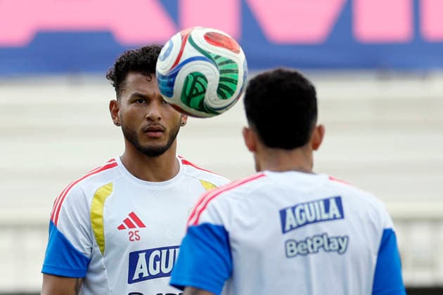 Colombia national team, Nationalteam players Luis Suarez (L) and Luis Diaz during a training session at Inter Miami CF Stadium in Fort Lauderdale, Florida, US, 1 July 2026. Colombia national team training session !ACHTUNG: NUR REDAKTIONELLE NUTZUNG!  Copyright: xAlbertoxEstévezx GRAF9311 20260701-55020768373_1