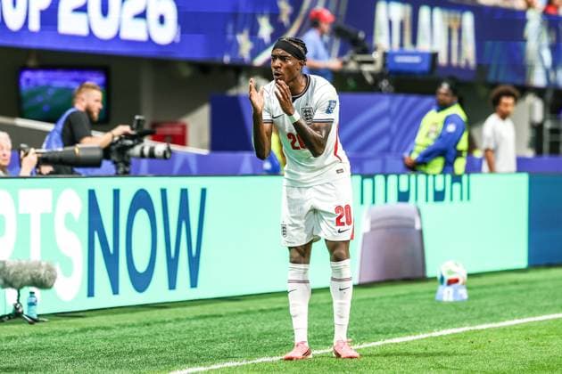 RECORD DATE NOT STATED FIFA World Cup, WM, Weltmeisterschaft, Fussball 2026 - Round of 32 - England v DR Congo Noni Madueke player of England during the FIFA World Cup 2026 Round of 32 match between England and DR Congo, at Atlanta Stadium, in Atlanta, United States, on Wednesday, July 01, 2026.(Foto: Vanessa Carvalho Brazil Photo Press IMAGO) Sports Copyright: xVanessaxCarvalhox
