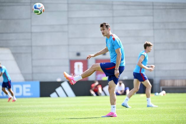 Canada, Toronto, 010726. Centennial Park Stadium. Training of the Croatian national football team after arriving in Toronto, where the day after tomorrow they will play a knock-out match in the round of 16 of the World Cup against Portugal. In the photo: Ante Budimir. Photo: Boris Kovacev CROPIX Copyright: xxBorisxKovacevx trening_reprezentacija13-010726
