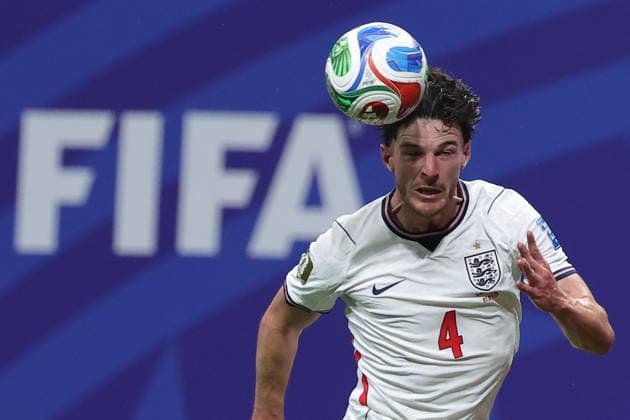 FIFA World Cup, WM, Weltmeisterschaft, Fussball 2026 - Round of 32 - England vs DR Congo Declan Rice of England in action during the FIFA World Cup 2026 Round of 32 match England against Democratic Republic of Congo, in Atlanta, USA, 01 July 2026. ATLANTA United States  Copyright: xCRISTOBALxHERRERA-ULASHKEVICHx