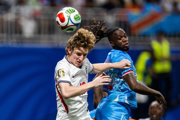 260701 Anthony Gordon of England and Aaron Wan-Bissaka of Congo DR during the FIFA World Cup, WM, Weltmeisterschaft, Fussball 2026 round of 32 football match between England and Congo DR on July 1, 2026 in Atlanta. Photo: Jon Olav Nesvold BILDBYRAN COP 217 JE0138 fotboll football soccer fotball vm fotbolls-vm fotball-vm fotbolls-vm 2026 fifa world cup 2026 sextondelsfinal round of 32 21 bbeng *** July 1, 2026: Anthony Gordon of England and Aaron Wan-Bissaka of the Democratic Republic of the Congo during the FIFA World Cup 2026 Round of 32 soccer match between England and the Democratic Republic of the Congo on July 1, 2026 in Atlanta. Photo by Jon Olav Nesvold, BILDBYRAN COP 217 JE0138 soccer football fotball World Cup 2026 FIFA World Cup 2026 round of 32 21 bbeng  Copyright: JONxOLAVxNESVOLD BB260701JE066
