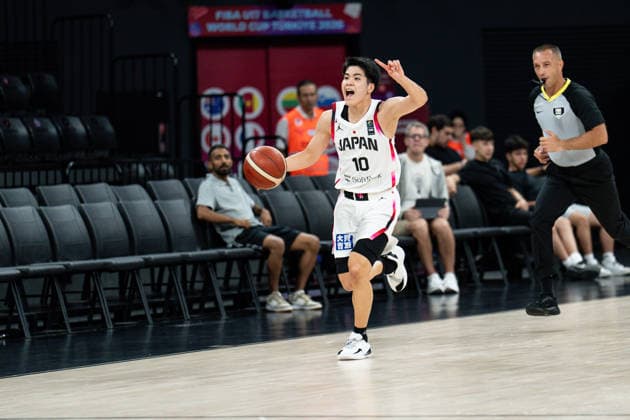 Japan v Lithuania - Round of 16 - FIBA U17, U 17 Basketball World Cup 2026 Shunsuke Miyazato of Japan plays during the FIBA U17 Basketball World Cup Round of 16 game between Japan and Lithuania at BDC Main Venue in Istanbul, Turkey, on July 1, 2026. Istanbul Istanbul Turkey  Copyright: xYagizxGurtugx originalFilename:gurtug-japanvli260701_npXES.jpg