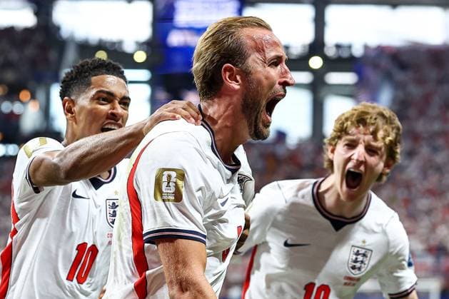 Harry Kane of England celebrates scoring a goal for their side to make it 1-1 England v DR Congo, 2026 FIFA World Cup, WM, Weltmeisterschaft, Fussball Group of 32, Football, Atlanta Stadium, Atlanta, Georgia, USA - 01 Jul 2026Atlanta Mercedes-Benz Stadium Georgia (GA) United States of America  Copyright: xMIchaelxZemanek Shutterstockx 16970378ck