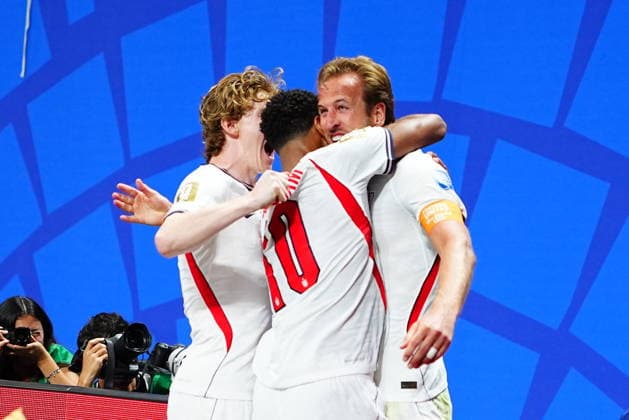 England v DR Congo - FIFA World Cup, WM, Weltmeisterschaft, Fussball 2026 - Round of 32 ATLANTA, USA - JULY 1: Harry Kane of England celebrates after scoring a goal during 2026 FIFA World Cup Round of 32 match between England and DR Congo at Mercedes-Benz Stadium (Atlanta Stadium) in Atlanta, Georgia, United States on July 1, 2026. Evrim Aydin Anadolu Georgia United States. Editorial use only. Please get in touch for any other usage.  Copyright: x2026xAnadoluxEvrimxAydinx
