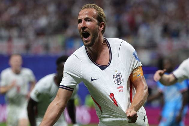 FIFA World Cup, WM, Weltmeisterschaft, Fussball 2026 - Round of 32 - England vs DR Congo Harry Kane of England celebrates after scoring the 2-1 lead during the FIFA World Cup 2026 Round of 32 match England against Democratic Republic of Congo, in Atlanta, USA, 01 July 2026. ATLANTA United States  Copyright: xCRISTOBALxHERRERA-ULASHKEVICHx