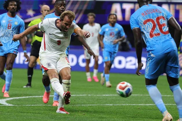FIFA World Cup, WM, Weltmeisterschaft, Fussball 2026 - Round of 32 - England vs DR Congo Harry Kane of England scores the 2-1 lead during the FIFA World Cup 2026 Round of 32 match England against Democratic Republic of Congo, in Atlanta, USA, 01 July 2026. ATLANTA United States  Copyright: xCRISTOBALxHERRERA-ULASHKEVICHx