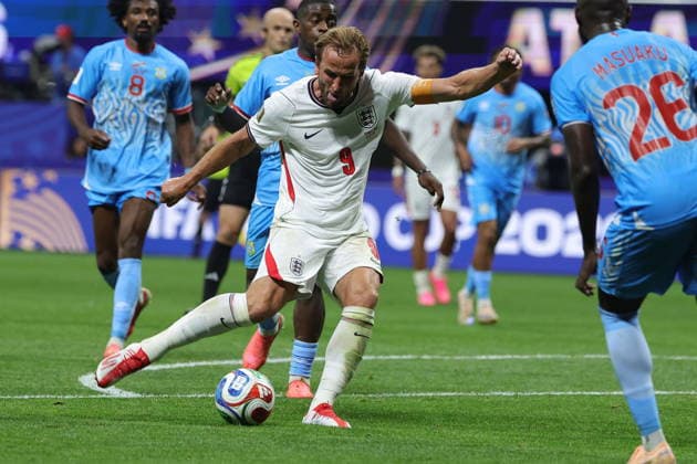 FIFA World Cup, WM, Weltmeisterschaft, Fussball 2026 - Round of 32 - England vs DR Congo Harry Kane of England scores the 2-1 lead during the FIFA World Cup 2026 Round of 32 match England against Democratic Republic of Congo, in Atlanta, USA, 01 July 2026. ATLANTA United States  Copyright: xCRISTOBALxHERRERA-ULASHKEVICHx
