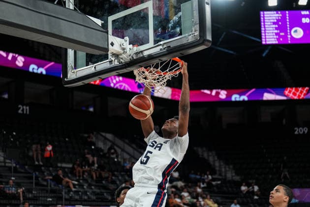 USA v Cameroon - Round of 16 - FIBA U17, U 17 Basketball World Cup 2026 Erick Dampier Jr of the United States is in action during the FIBA U17 Basketball World Cup Round of 16 game between the United States and Cameroon at BDC Main Venue on July 1, 2026, in Istanbul, Turkey. Istanbul Istanbul Turkey  Copyright: xYagizxGurtugx originalFilename:gurtug-usavcame260701_np5Wc.jpg