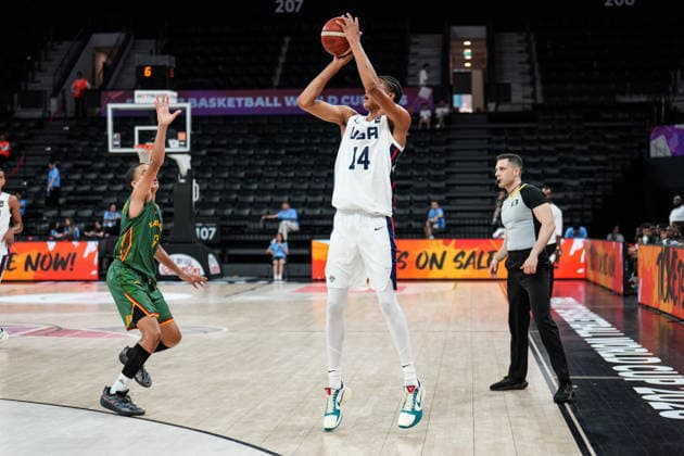 USA v Cameroon - Round of 16 - FIBA U17, U 17 Basketball World Cup 2026 Clarence Rosser Jr of the United States is in action during the FIBA U17 Basketball World Cup Round of 16 game between the United States and Cameroon at BDC Main Venue on July 1, 2026, in Istanbul, Turkey. Istanbul Istanbul Turkey  Copyright: xYagizxGurtugx originalFilename:gurtug-usavcame260701_np3Ni.jpg