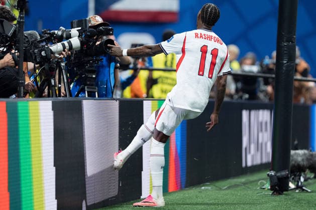 Marcus Rashford of England reacts during a FIFA Men’s World Cup 2026 round of 32 football match between England and Congo DR at Atlanta Stadium, in Atlanta July 01th 2026 (Photo by Richard Callis SPP)  Copyright: xRichardxCallis SPPx Sportspressphoto_SPR182115