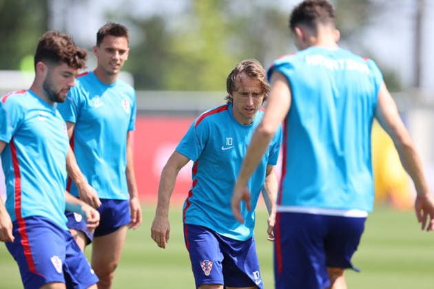 Croatia Training And press conference, PK, Pressekonferenz - FIFA World Cup, WM, Weltmeisterschaft, Fussball 2026 Luka Modric of Croatia during the training session one day ahead of the FIFA World Cup 2026 Round of 32 match between Portugal and Croatia at training ground Centennial Park on July 01, 2026 in Toronto, Ontario.  SanjinxStrukic PIXSELL