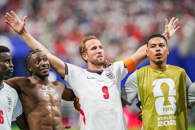 England v DR Congo, FIFA World Cup, WM, Weltmeisterschaft, Fussball 2026 England forward Harry Kane (9) celebrates winning during the England v DR Congo FIFA WORLD CUP 2026 Last 32 match at Atlanta Stadium, Atlanta, United States on 1 July 2026 Credit: Eleanor Hoad Every Second Media Editorial use only. All images are copyright Every Second Media Limited. No images may be reproduced without prior permission. Copyright: xIMAGO EveryxSecondxMediax ESM-2064-0069 EleanorxHoadx xEveryxSecondxMediax