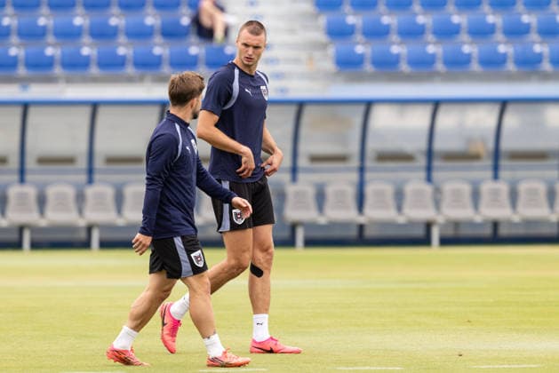 FOOTBALL - FIFA World Cup, WM, Weltmeisterschaft, Fussball 2026 SANTA BARBARA,CALIFORNIA,USA,01.JUL.26 - FOOTBALL - FIFA World Cup 2026, round of 32, Spain vs Austria, preview, training team AUT. Image shows Romano Schmid and Sasa Kalajdzic (AUT).  GEPAxpictures xArminxRauthner
