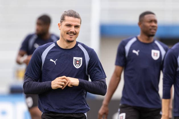 FOOTBALL - FIFA World Cup, WM, Weltmeisterschaft, Fussball 2026 SANTA BARBARA,CALIFORNIA,USA,01.JUL.26 - FOOTBALL - FIFA World Cup 2026, round of 32, Spain vs Austria, preview, training team AUT. Image shows Marcel Sabitzer (AUT).  GEPAxpictures xArminxRauthner