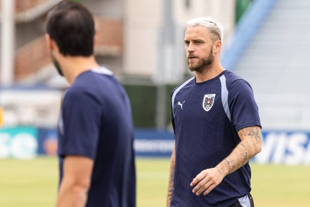 FOOTBALL - FIFA World Cup, WM, Weltmeisterschaft, Fussball 2026 SANTA BARBARA,CALIFORNIA,USA,01.JUL.26 - FOOTBALL - FIFA World Cup 2026, round of 32, Spain vs Austria, preview, training team AUT. Image shows Marko Arnautovic (AUT).  GEPAxpictures xArminxRauthner