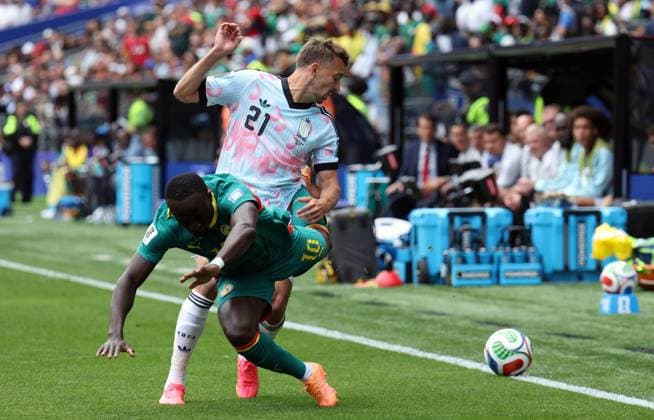 Belgium s Timothy Castagne pictured in action during a soccer game between Belgian national team, Nationalteam Red Devils and Senegal, on Wednesday 01 July 2026, at the Seattle Field, in Seattle, a 1 16 finals game in the FIFA World Cup, WM, Weltmeisterschaft, Fussball 2026. BRUNOxFAHY  x180113910x