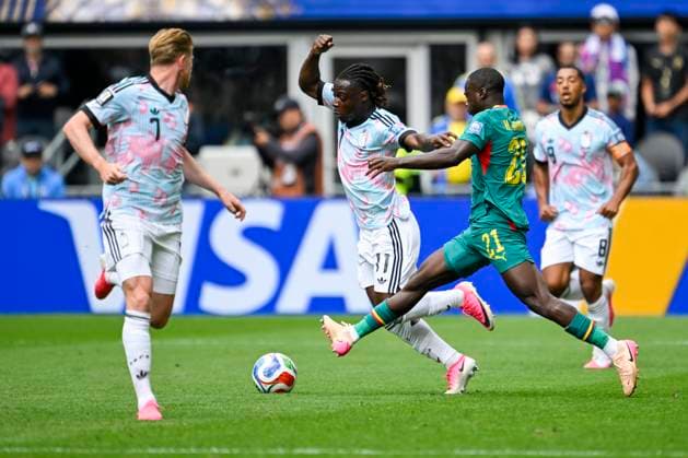 Belgium vs Senegal - 2026 FIFA World Cup, WM, Weltmeisterschaft, Fussball SEATTLE, USA - JULY 01 : Doku Jeremy forward of Belgium in action during the FIFA World Cup 2026 Round of 32 match between Belgium and Senegal at the Lumen Field stadium on July 01, 2026 in Seattle, USA, 01 07 2026 Seattle United States of America  Copyright: xNicoxVereeckenx