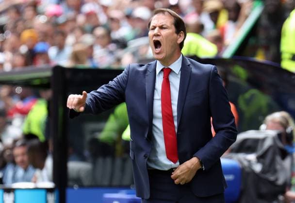 Belgium s head coach Rudi Garcia reacts during a soccer game between Belgian national team, Nationalteam Red Devils and Senegal, on Wednesday 01 July 2026, at the Seattle Field, in Seattle, a 1 16 finals game in the FIFA World Cup, WM, Weltmeisterschaft, Fussball 2026. BRUNOxFAHY  x180116215x